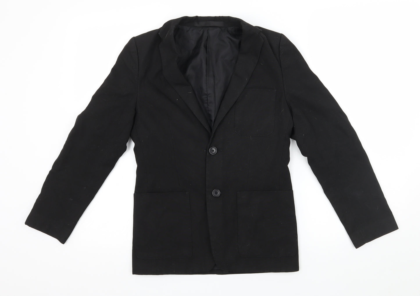 M&S Boys Black   Jacket Blazer Size 12 Years