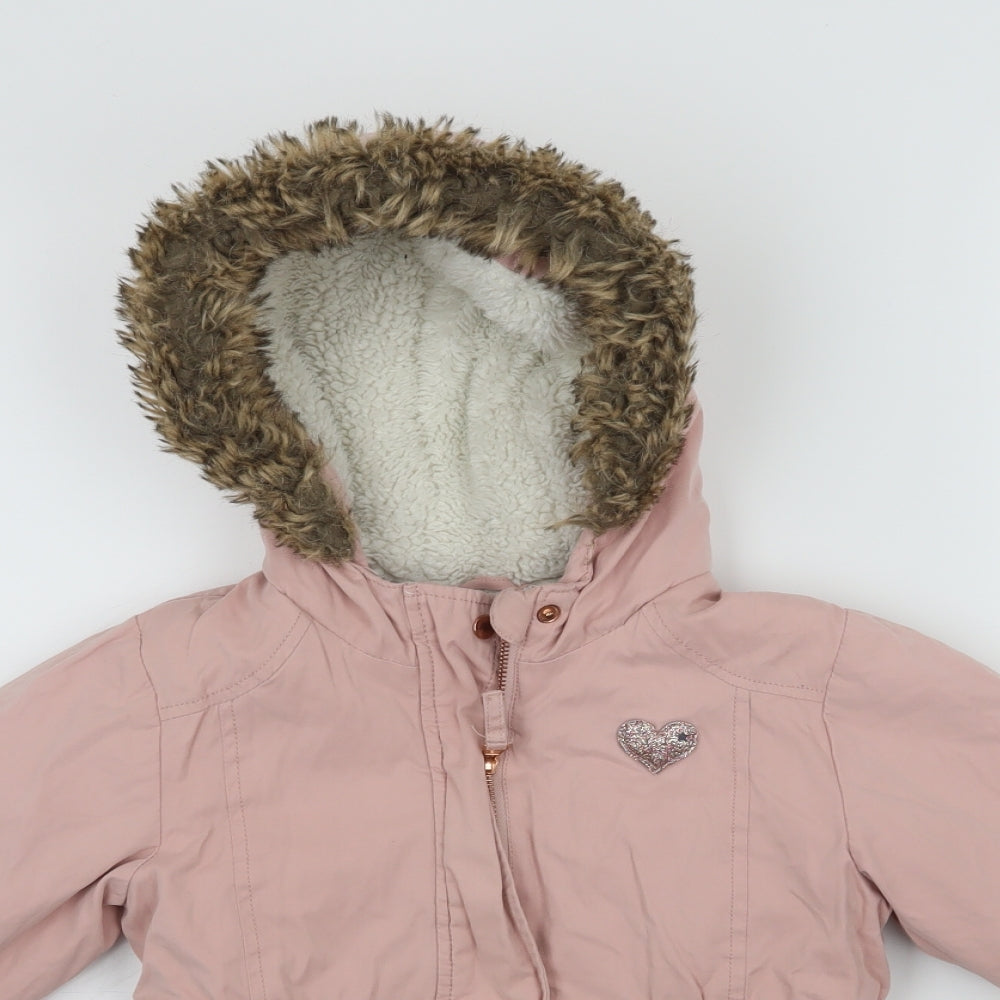 Nutmeg Girls Pink   Basic Coat Coat Size 5-6 Years