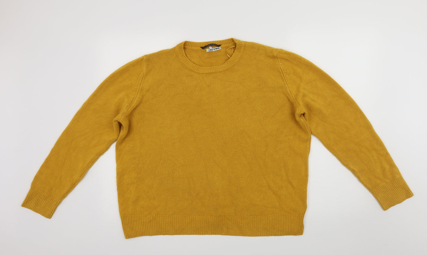 Love knitwear Womens Yellow   Pullover Jumper Size 20