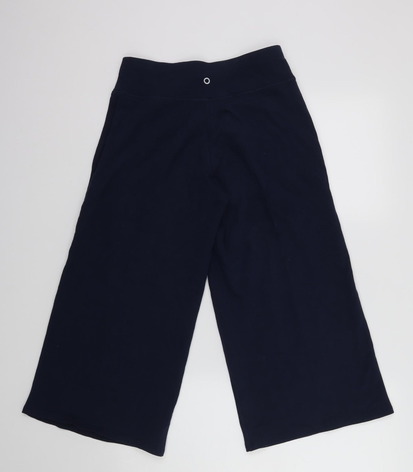 M&S Womens Blue   Cropped Trousers Size 10 L21 in