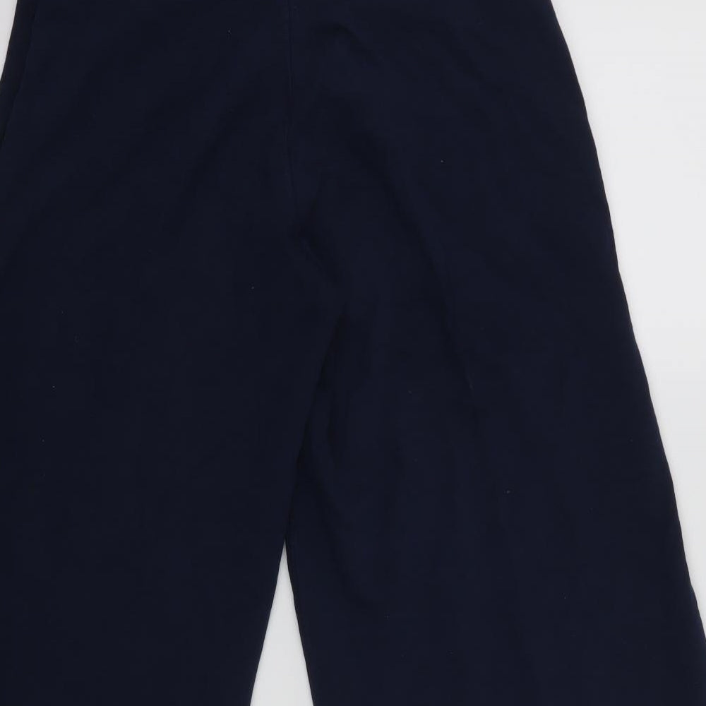 M&S Womens Blue   Cropped Trousers Size 10 L21 in