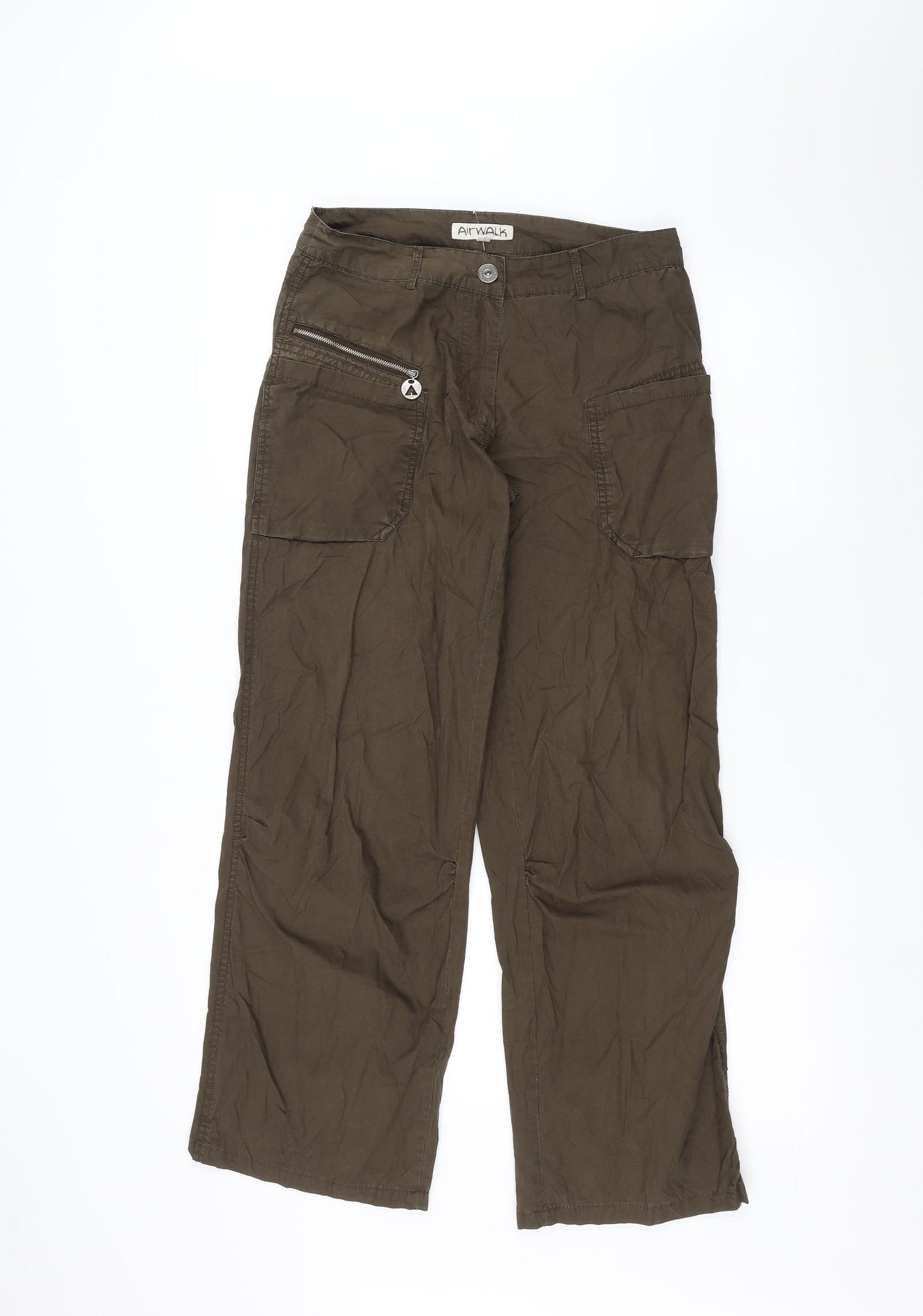 AIRWALK Womens Brown   Cargo Trousers Size 8 L27 in