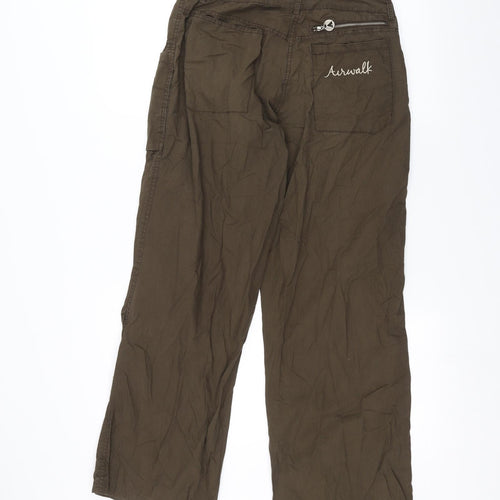 AIRWALK Womens Brown   Cargo Trousers Size 8 L27 in