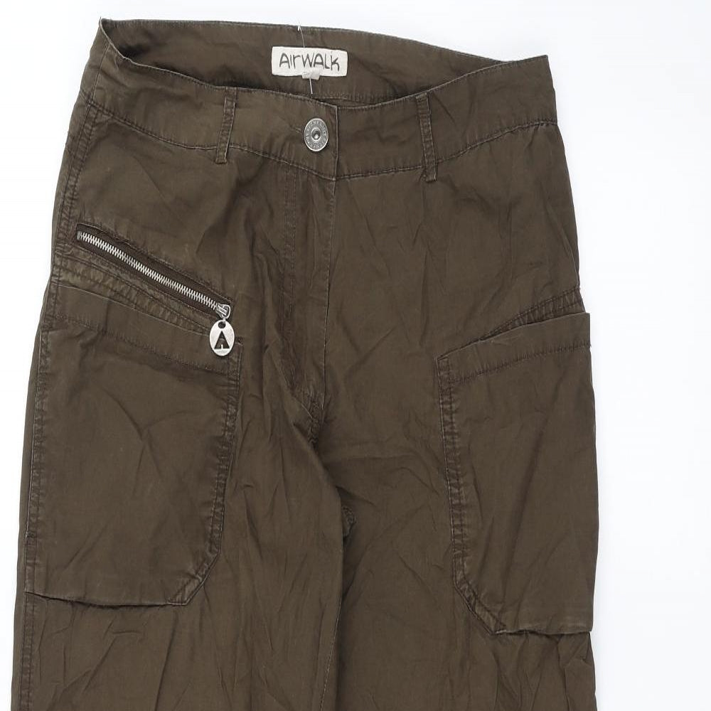 AIRWALK Womens Brown   Cargo Trousers Size 8 L27 in