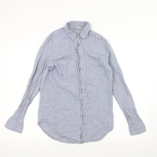 George Womens Blue   Basic Button-Up Size 8