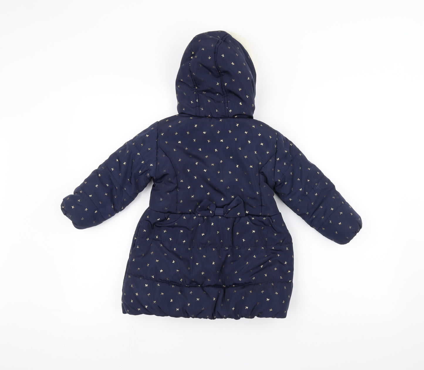 Matalan Girls Blue   Parka Coat Size 2-3 Years
