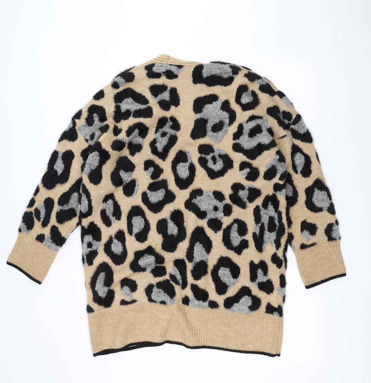 Marks and Spencer Womens Brown Animal Print  Jacket Coatigan Size L