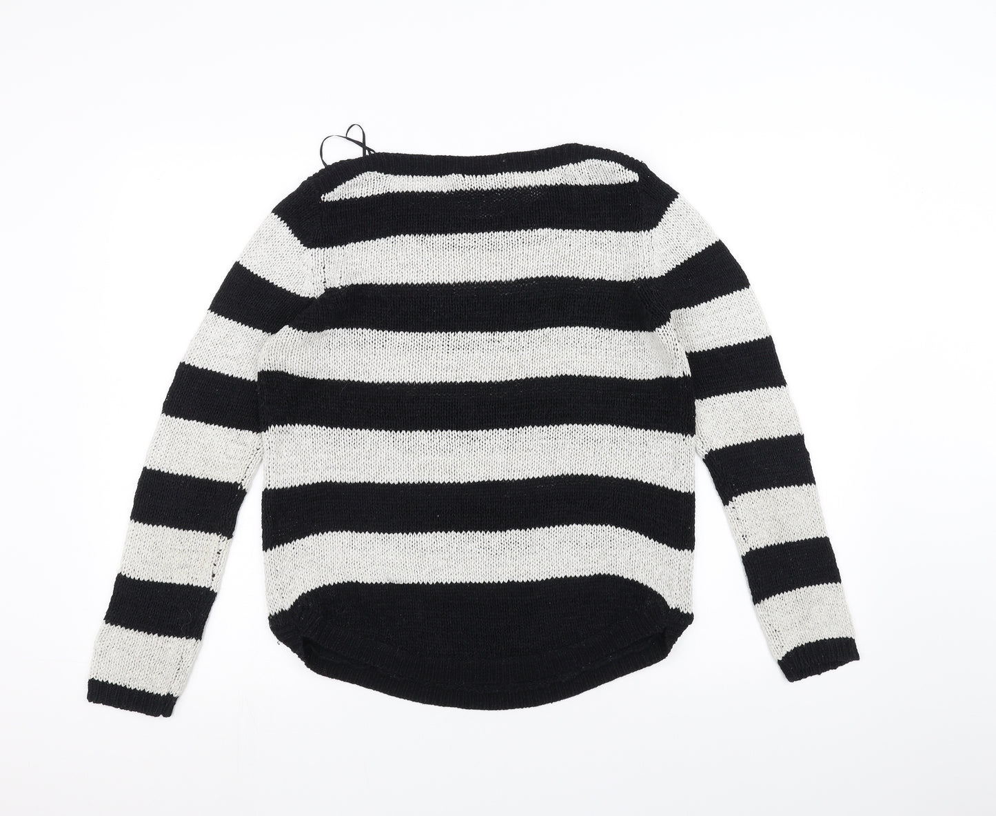 Wallis Womens White Striped Knit Pullover Jumper Size S