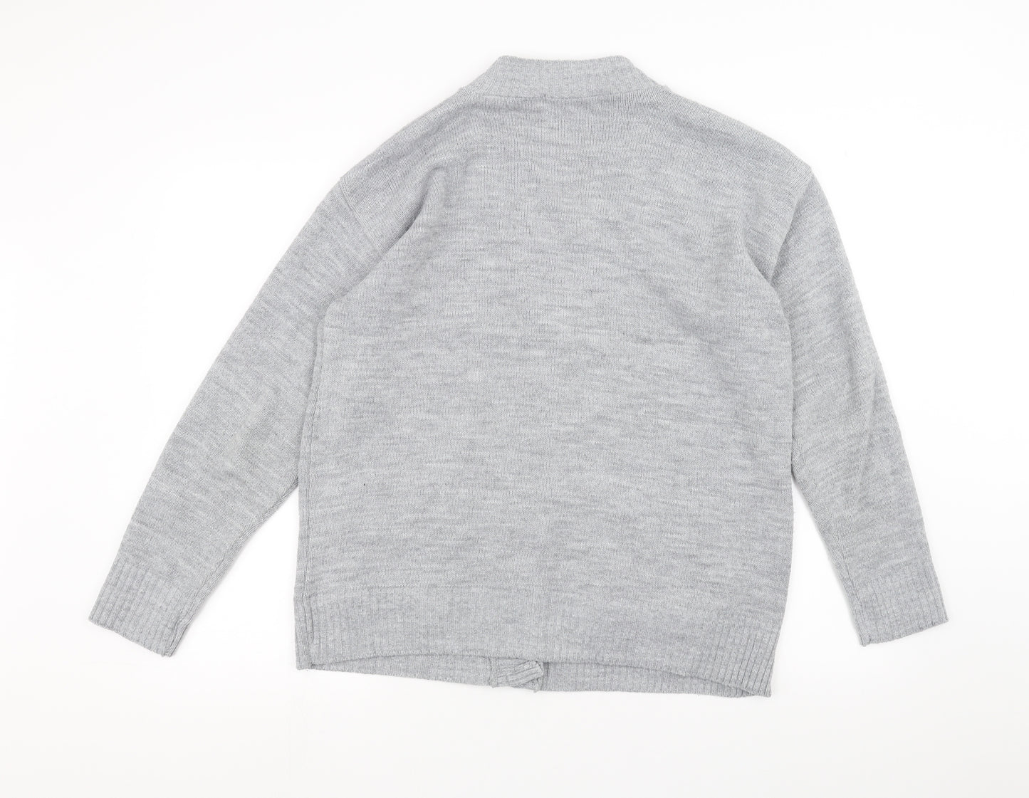 Pure & Natural Womens Grey  Knit Jacket Coatigan Size M