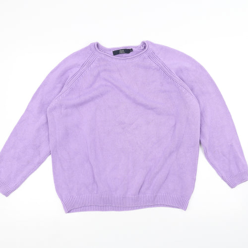 ISLE Womens Purple  Knit Pullover Jumper Size S