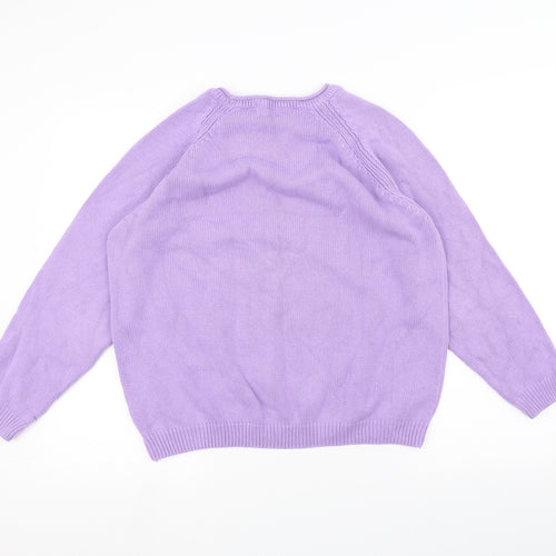 ISLE Womens Purple  Knit Pullover Jumper Size S