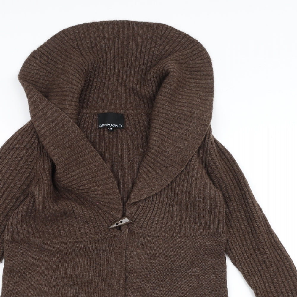 cythia rowley Womens Brown   Jacket Coatigan Size M