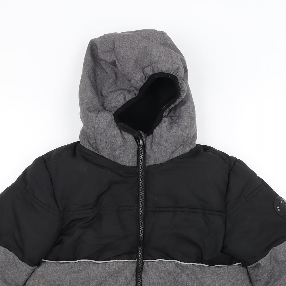 F&F Boys Grey   Parka Coat Size 7-8 Years