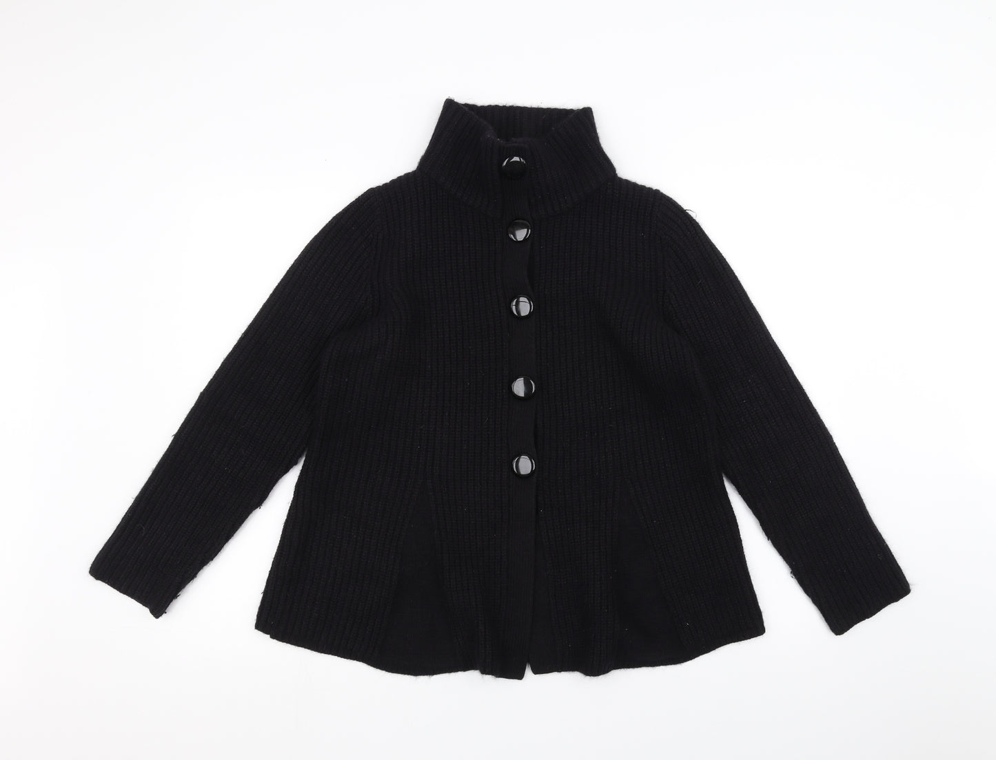 Marks and Spencer Womens Black  Knit Jacket Coatigan Size 16