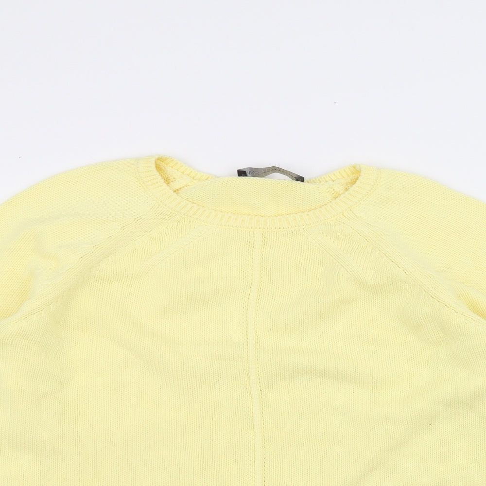 Marks and Spencer Womens Yellow  Knit Pullover Jumper Size 14