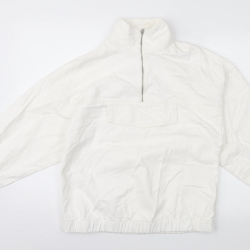 Boohoo Womens White   Overcoat Jacket Size 8