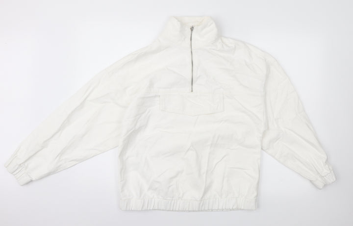 Boohoo Womens White Overcoat Jacket Size 8