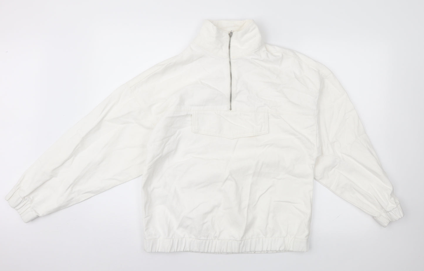 Boohoo Womens White   Overcoat Jacket Size 8