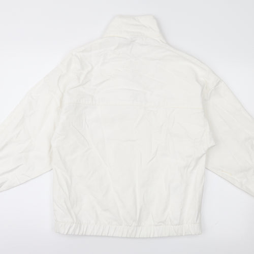 Boohoo Womens White   Overcoat Jacket Size 8