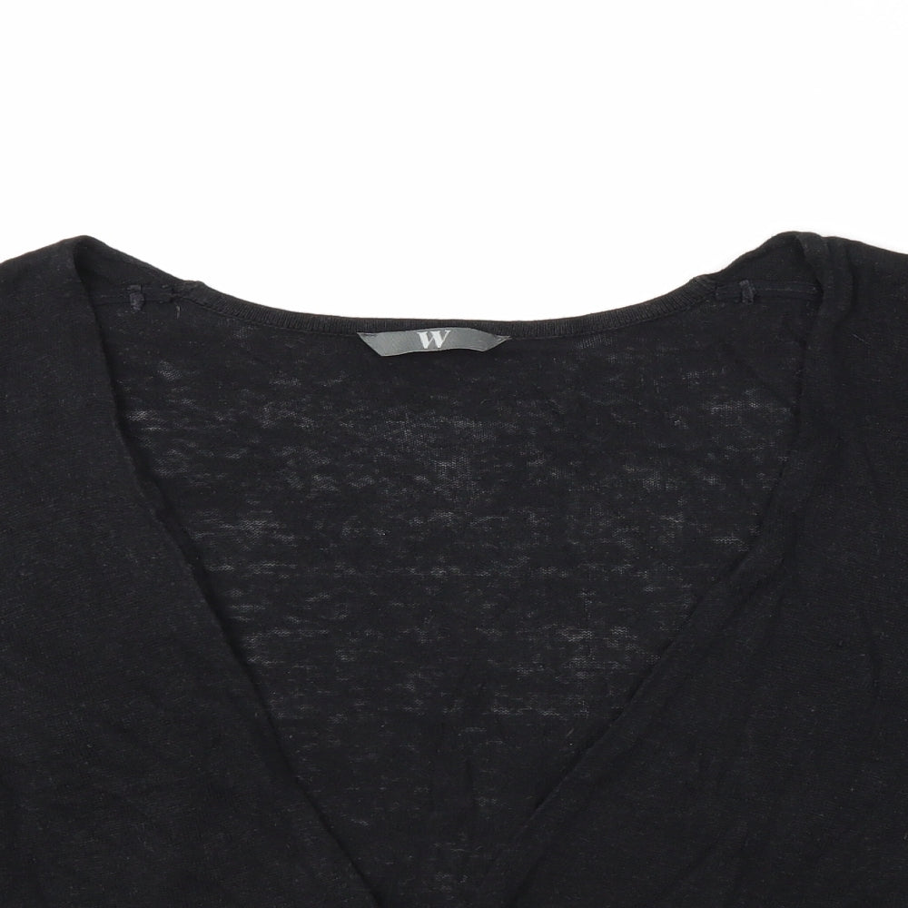 w Womens Black   Cardigan Jumper Size 14