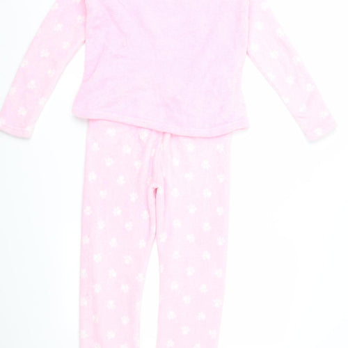 Preworn Girls Pink Animal Print  Cami Pyjama Set Size 12-13 Years