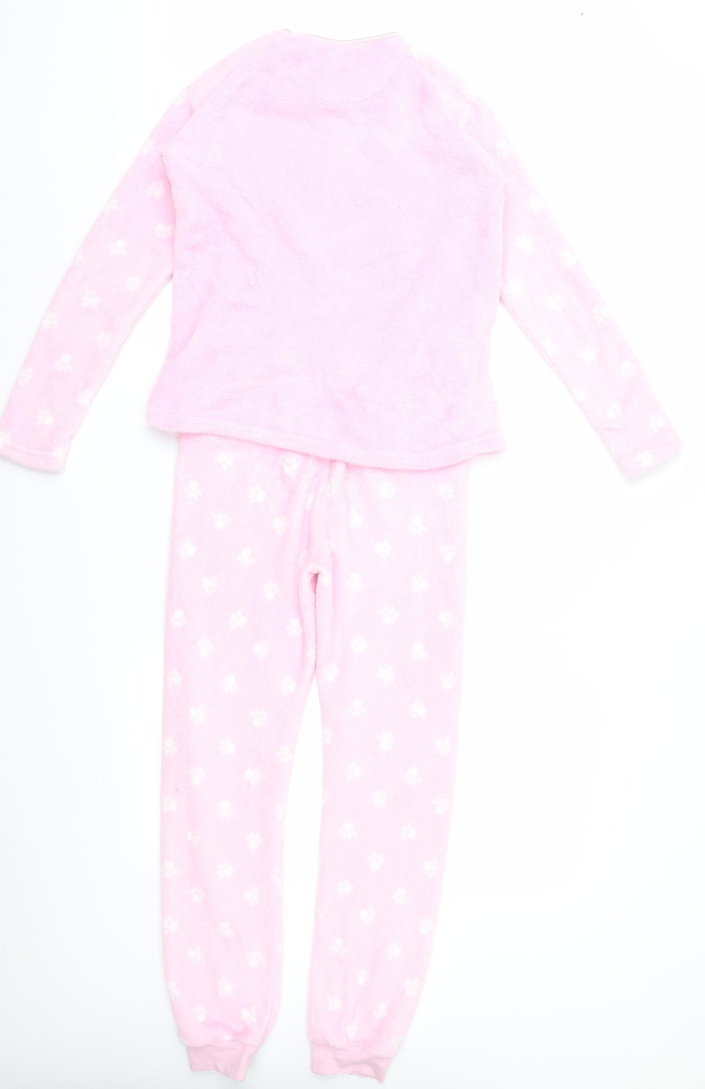 Preworn Girls Pink Animal Print  Cami Pyjama Set Size 12-13 Years