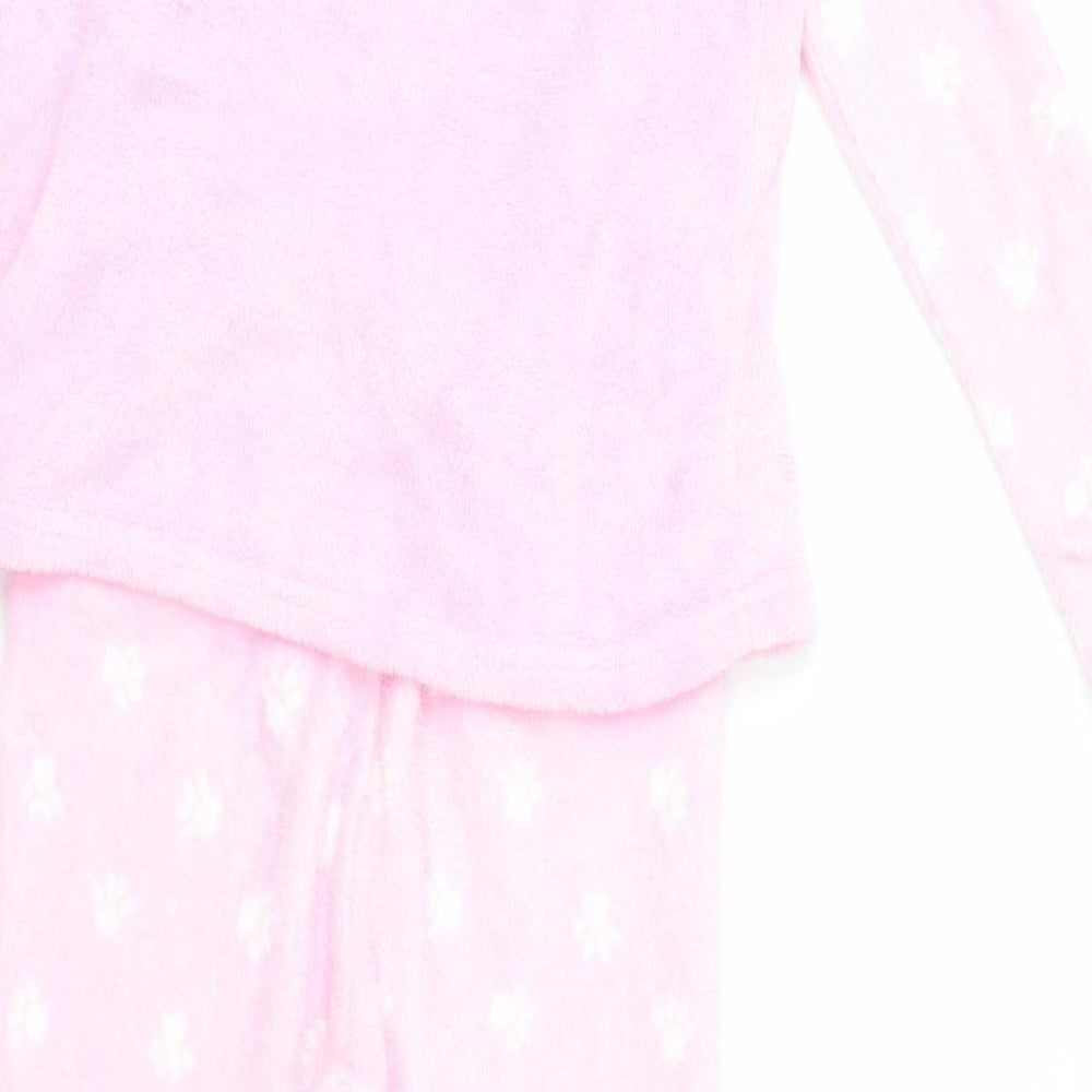 Preworn Girls Pink Animal Print  Cami Pyjama Set Size 12-13 Years