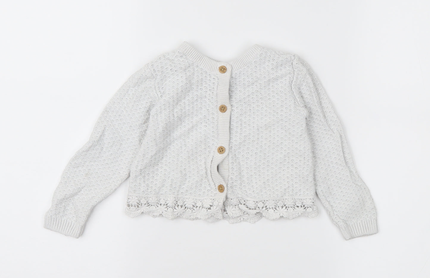 Preworn  Silver   Cardigan Jumper Size 12-18 Months