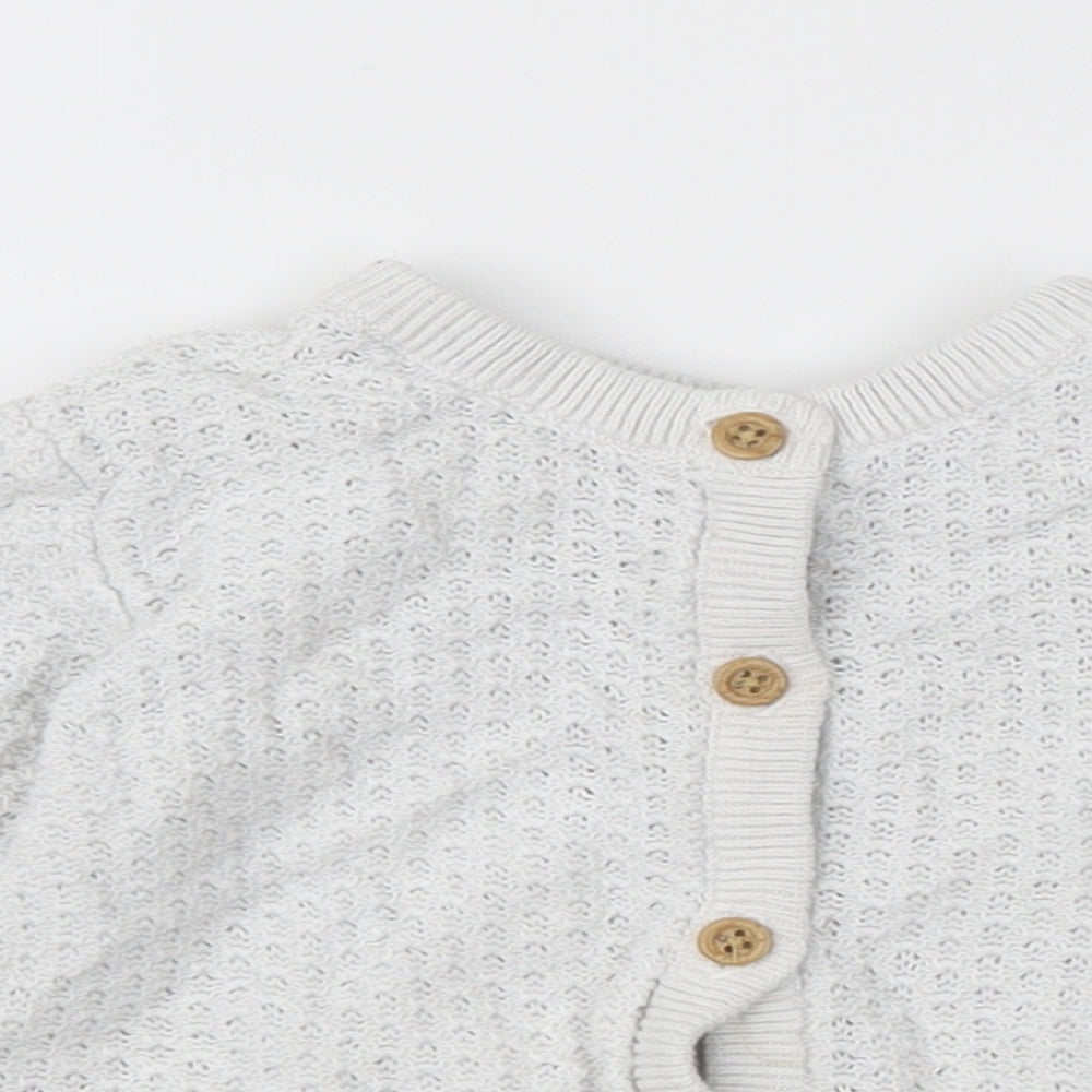 Preworn  Silver   Cardigan Jumper Size 12-18 Months