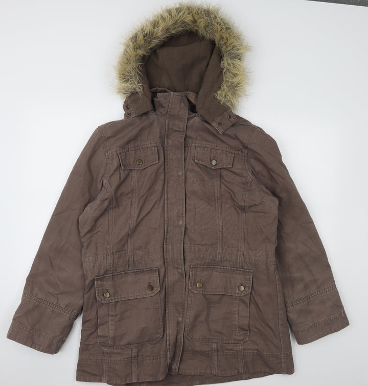 BHS Womens Brown Windbreaker Coat Size 10