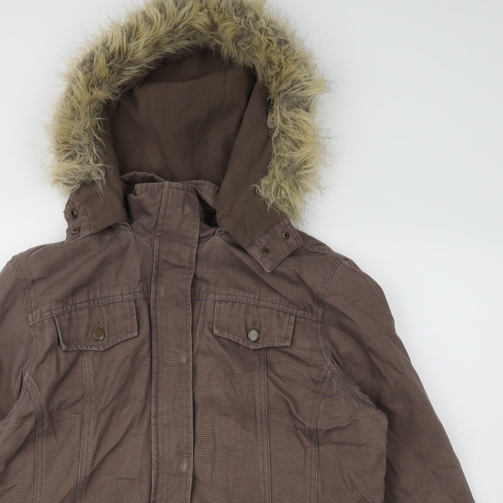 BHS Womens Brown   Windbreaker Coat Size 10