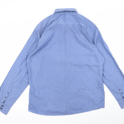 George Mens Blue    Button-Up Size L