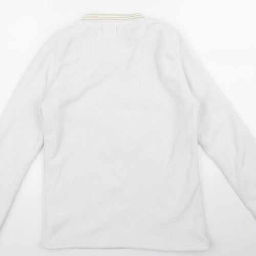 Preworn Womens White   Pullover Jumper Size S  - bearly awake