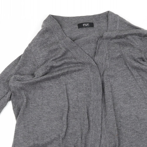 F&F Womens Grey   Cardigan Jumper Size 8