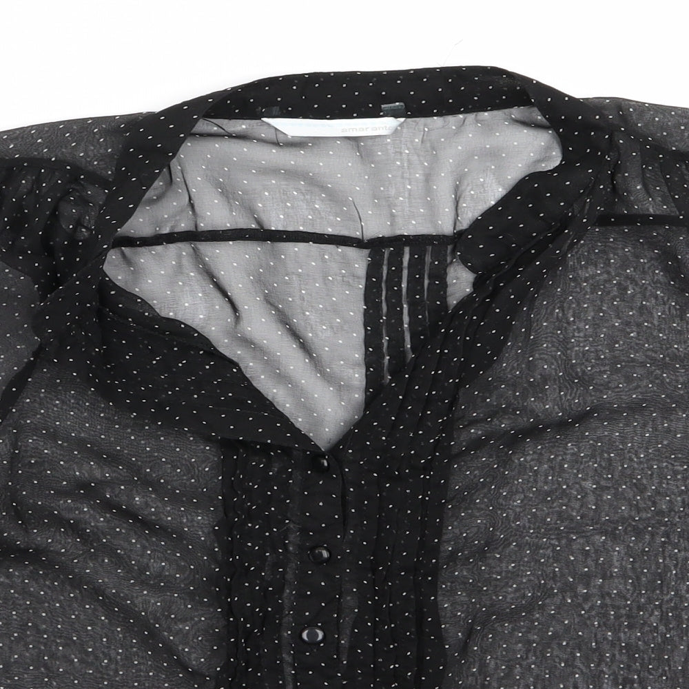 Preworn Womens Black   Basic Button-Up Size 18