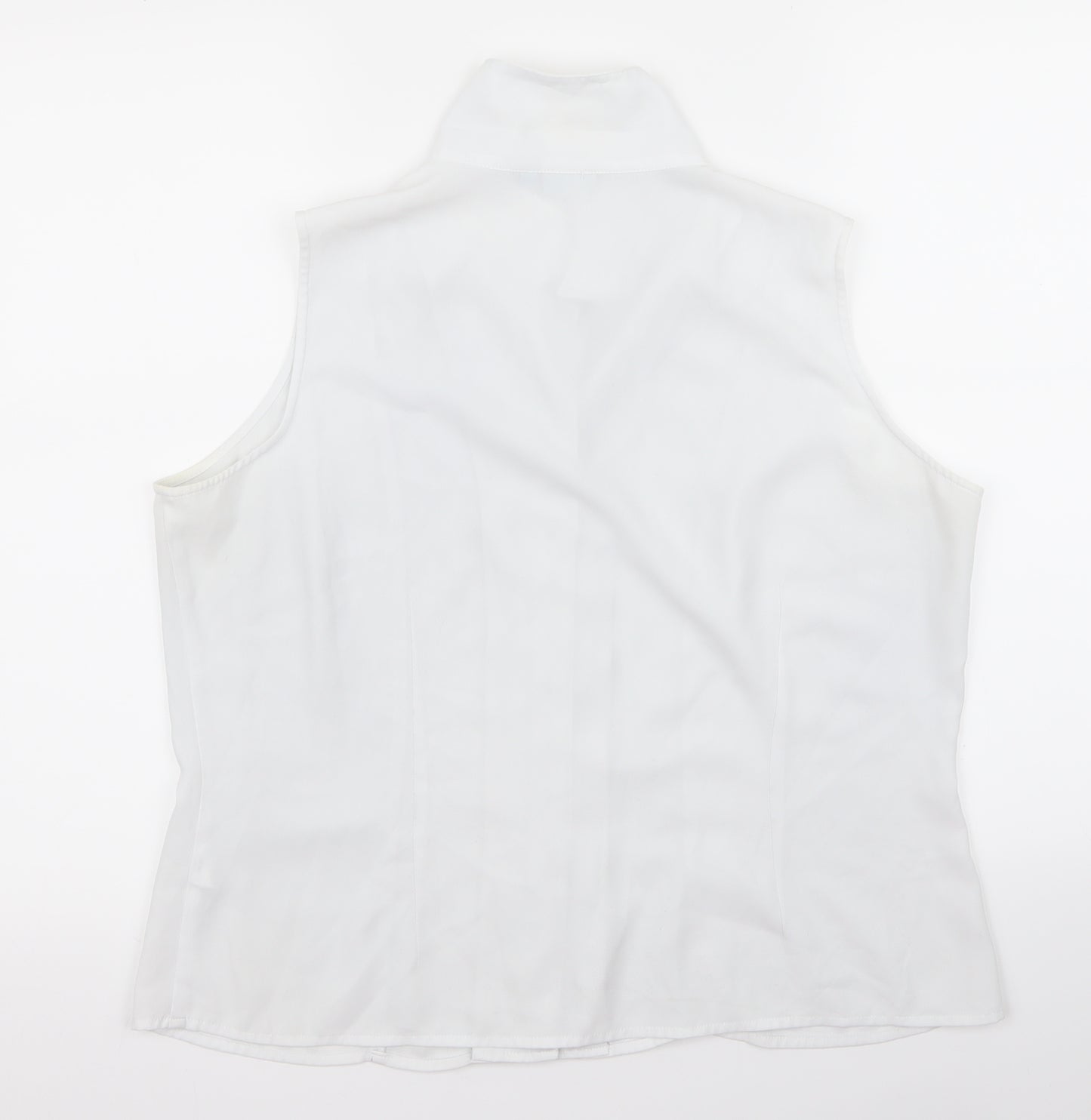 Anne Brooks Womens White   Basic Button-Up Size 14
