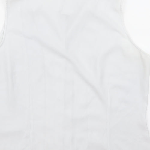 Anne Brooks Womens White   Basic Button-Up Size 14