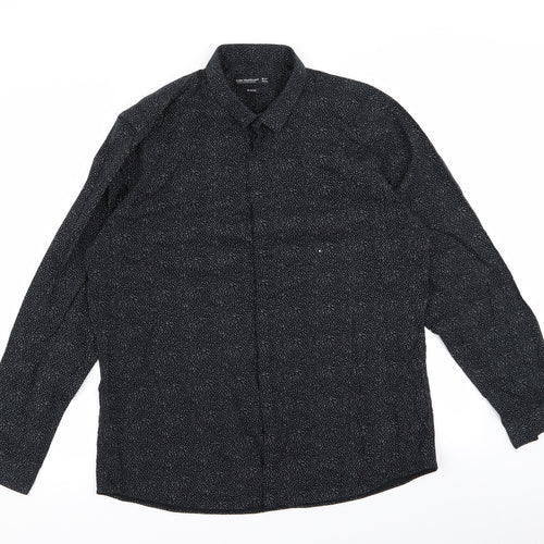 priamrk Womens Black   Basic Button-Up Size 14