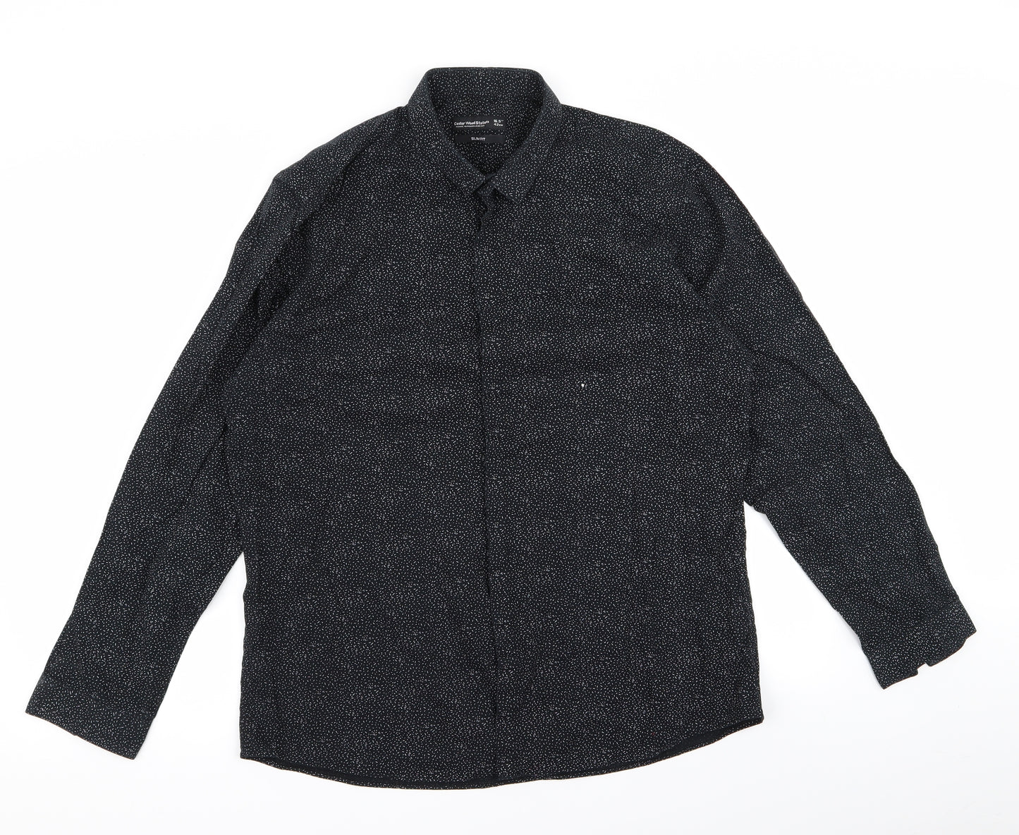 priamrk Womens Black   Basic Button-Up Size 14