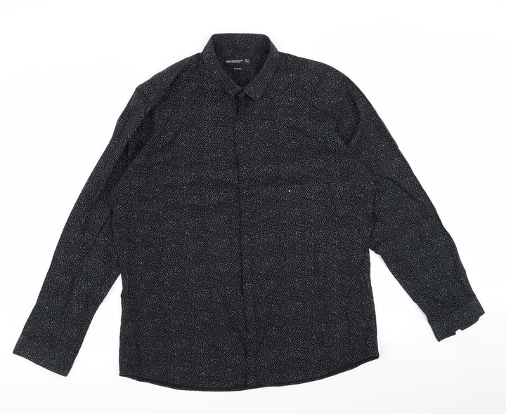 priamrk Womens Black   Basic Button-Up Size 14