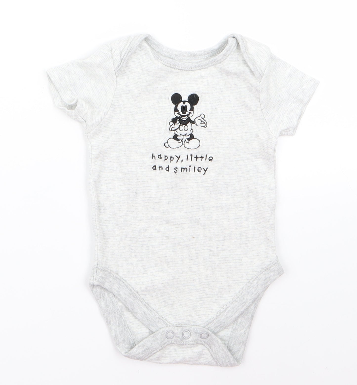 George Baby Grey   Babygrow One-Piece Size 3-6 Months  - MICKEY MOUSE