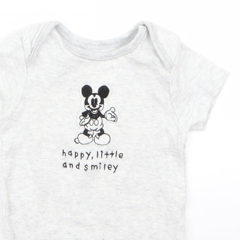 George Baby Grey   Babygrow One-Piece Size 3-6 Months  - MICKEY MOUSE