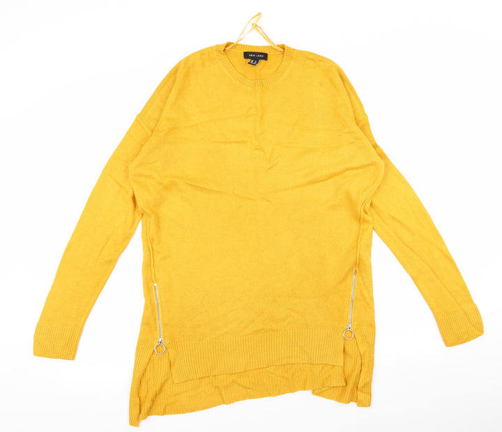 New Look Womens Yellow   Cardigan Jumper Size 6