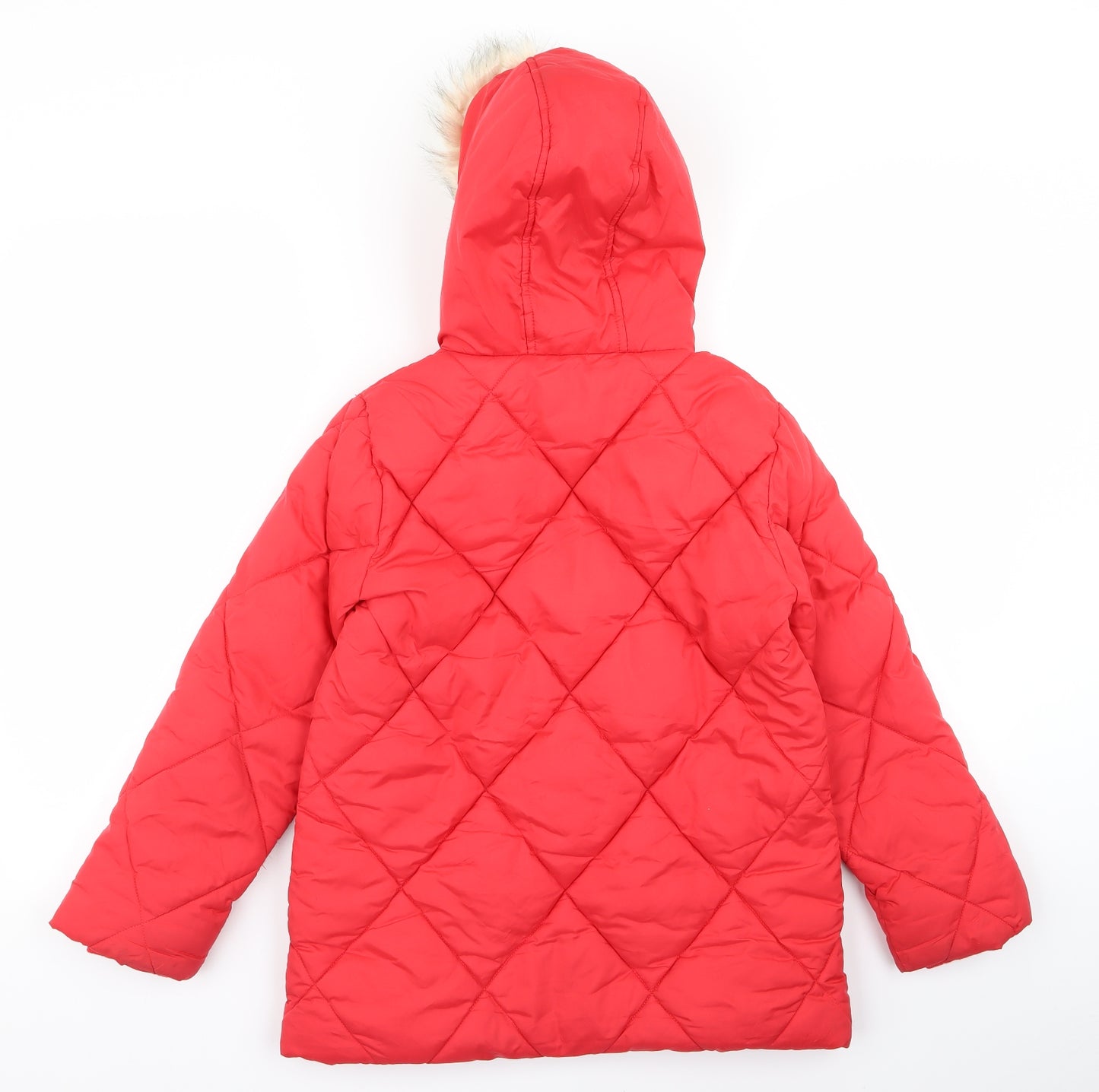 George Girls Red   Parka Jacket Size 9 Years