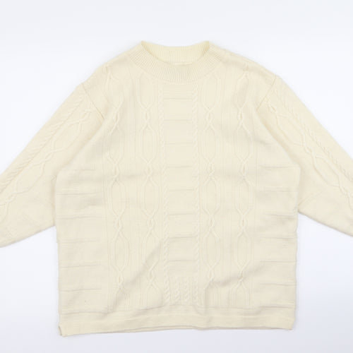 Preworn Womens Beige   Pullover Jumper Size 16  - v