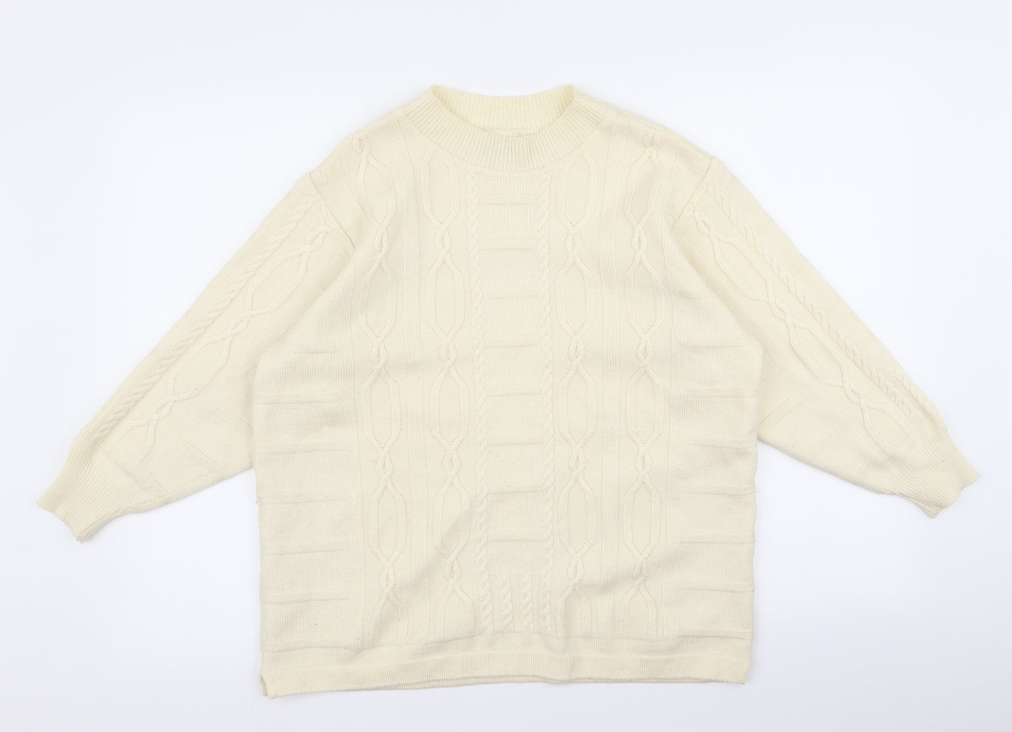 Preworn Womens Beige   Pullover Jumper Size 16  - v