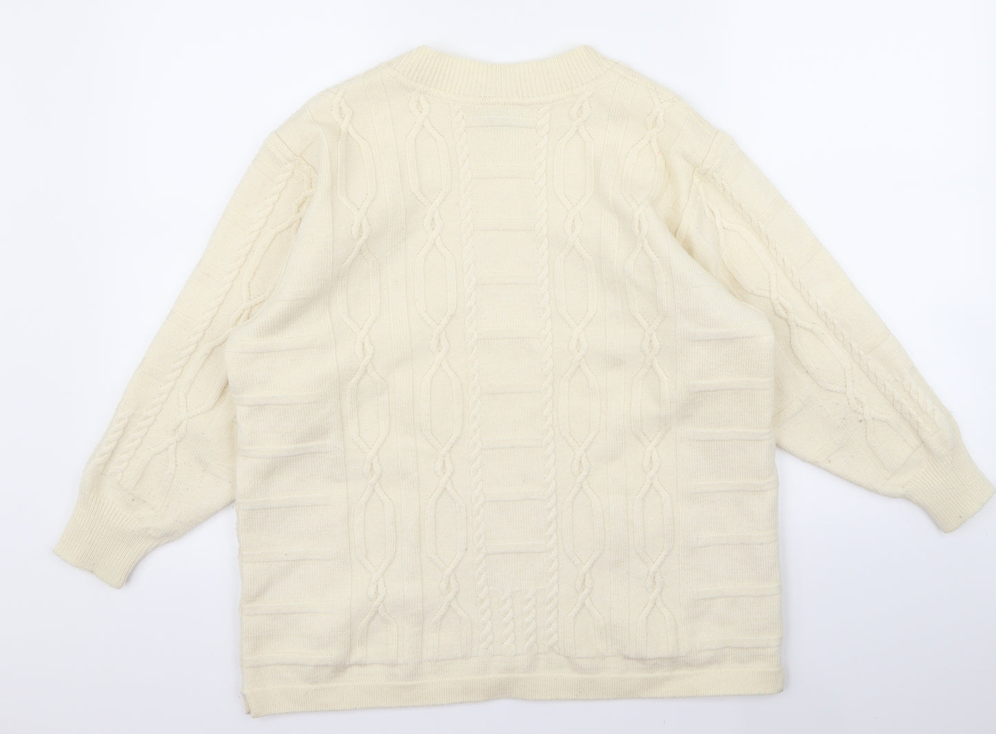 Preworn Womens Beige   Pullover Jumper Size 16  - v