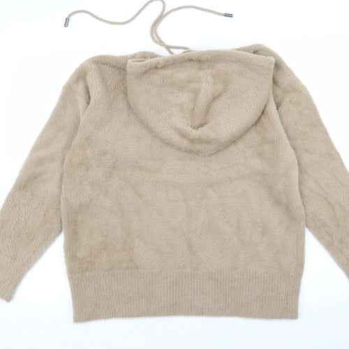 George Womens Beige   Pullover Hoodie Size L