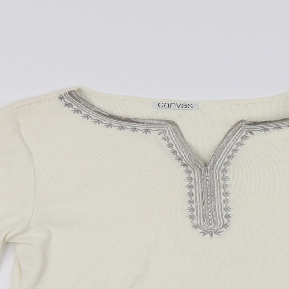 Canvas Womens Beige   Pullover Jumper Size 12