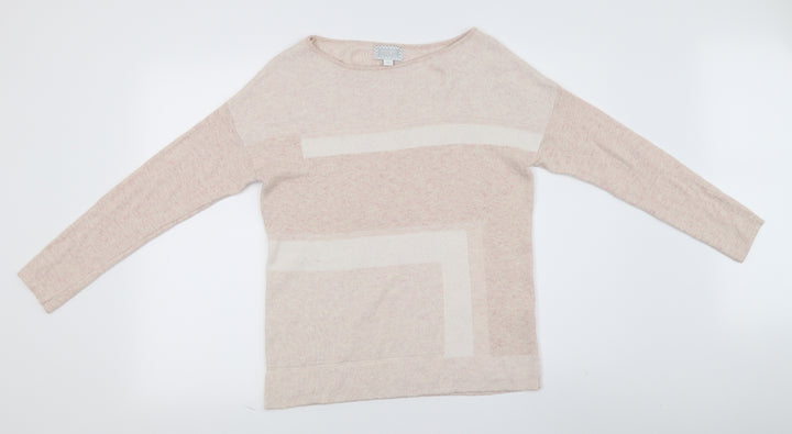 Principles Womens Pink Striped Pullover Jumper Size 10
